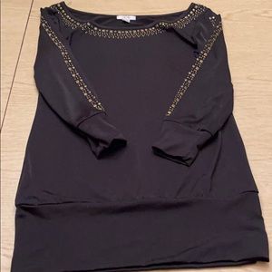 Black studded top